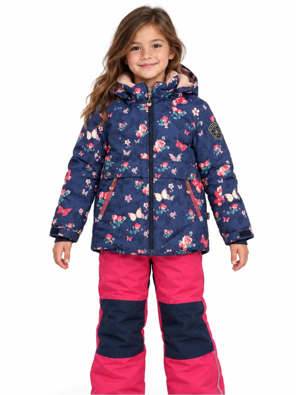 Deux Par Deux Two Piece Butterfly Play Snowsuit, size 6 Girl